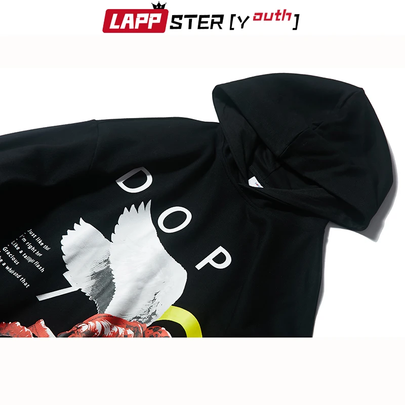 LAPPSTER Wing мужские толстовки с капюшоном 2020 черная толстовка осенняя одежда мужская