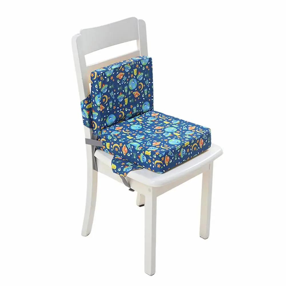 

Child Dining Chair Booster Cushion Toddler Booster Seat For Dining Table Double Straps Washable Cushion Increasing Cushion Fo