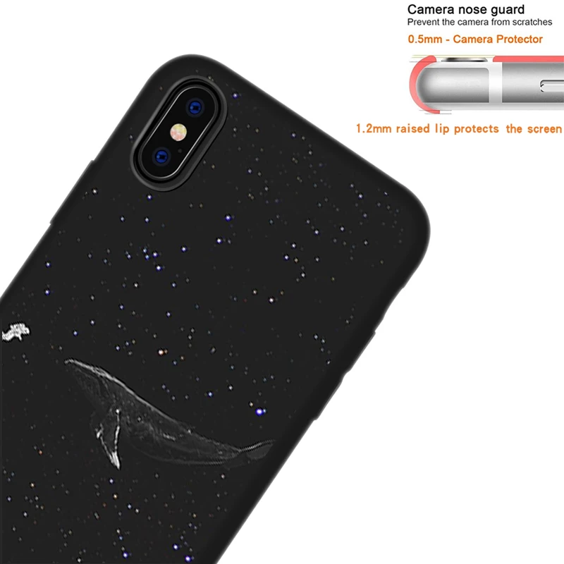 Black matte soft case for iPhone 7 8 6 6s 11 Pro Mountain Forest Clouds plastic Matte BacK Cover Coque For XR X XS MAX |
