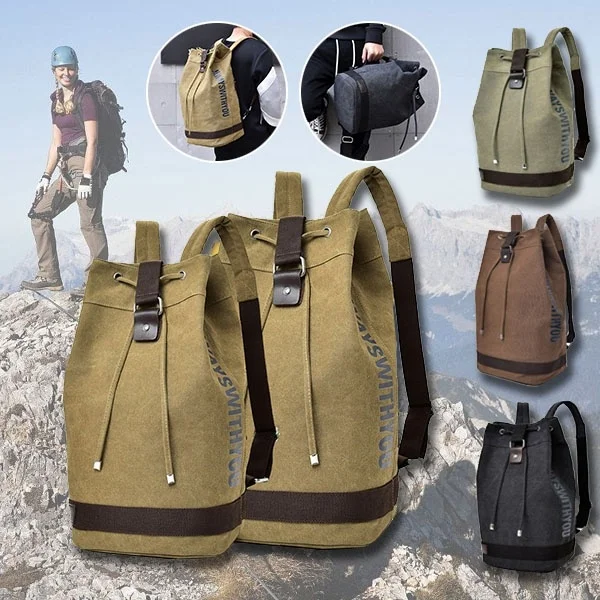 Мужской военный тактический холщовый рюкзак большой армейский с несколькими