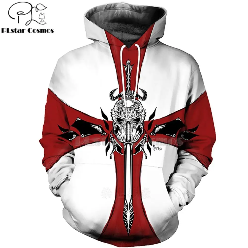 

PLstar Cosmos Printed Knights Templar 3d hoodies/Sweatshirt Winter autumn funny Harajuku Long sleeve armor cosplay streetwear-59