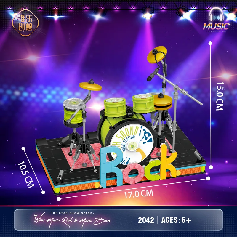 Мини-конструктор WL для сборки сделай сам креативный электронный барабан орган