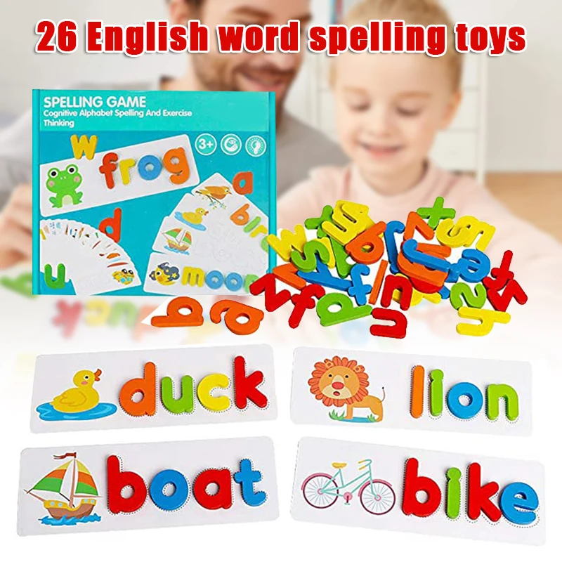

Детские игрушки Английский алфавит орфография игра деревянная карточка обучение раннее образование игрушка Детские подарки