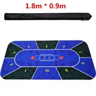 Скатерть Texas Hold'em для настольных игр, цифровая печать, замшевая резиновая накладка, игровая рулетка, кости, коврик для ставок, 180*90 см
