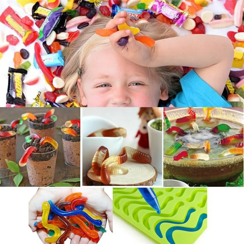 Силиконовая форма для мастики в виде дождевого червя 20 шт./партия | Дом и сад