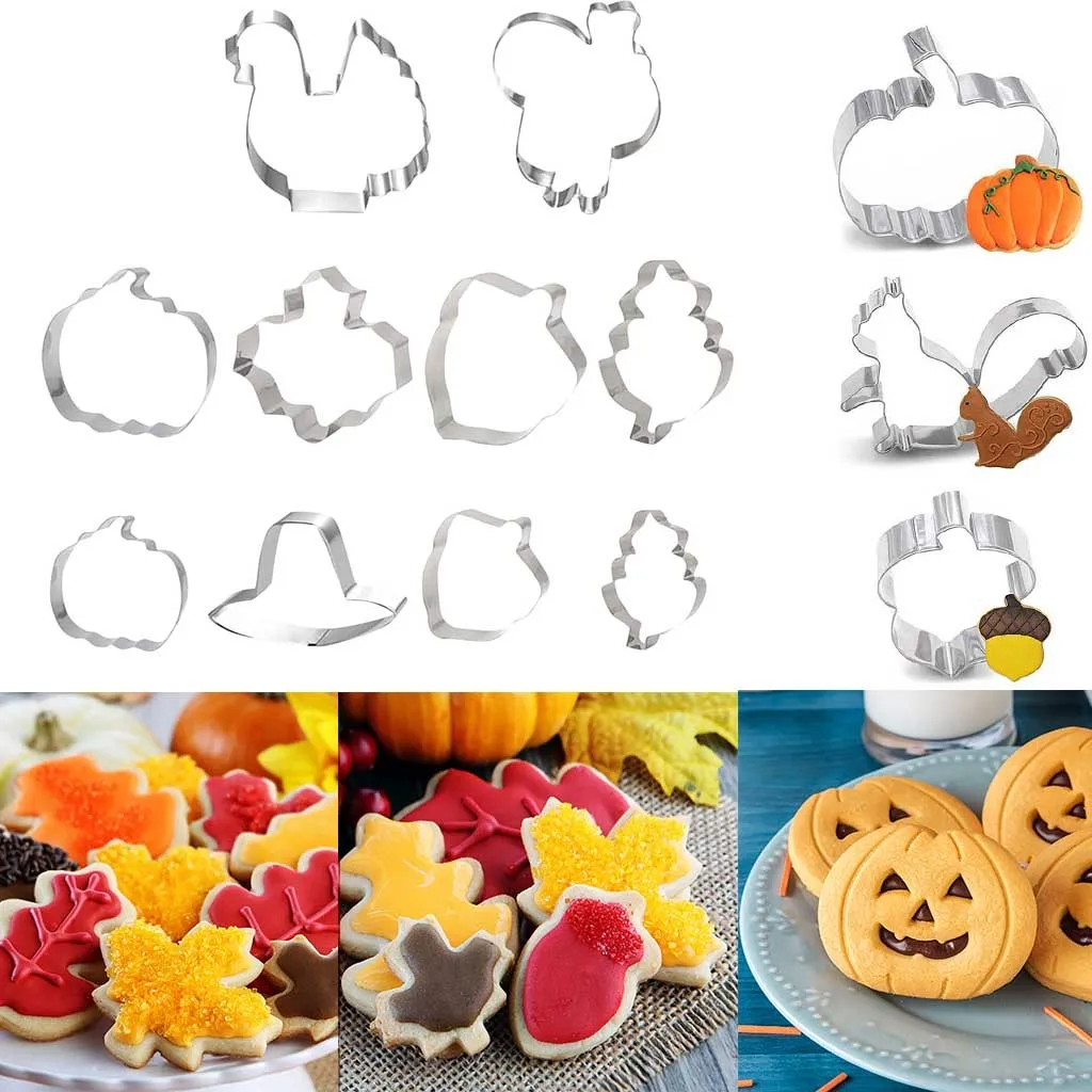 Осень День благодарения формочки для печенья набор Тыква клен каплевидный лист