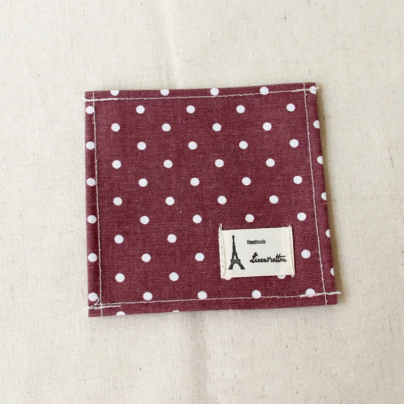 Мини-коврики для кухонных подстаканников с геометрическим принтом хлопковые и