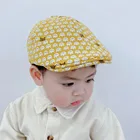 Детские береты с мультяшным котом для младенцев, весна-осень, новая Корейская версия, облегающие шапки, шапки для мальчиков и девочек, детская Праздничная официальная шапка, женская