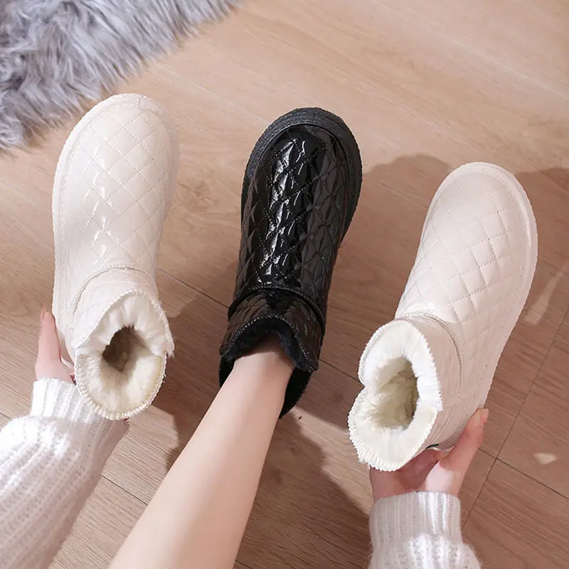 

Outdoor Snow Boots Female 2022 New Cotton Shoes Winter Plus Velvet Thickened Skin Wild Northeast Cotton Boots