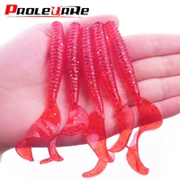 10pcslot jig wobblers soft bait 8cm 4 3g long worms fishing smell with salt artificial silicone lures carp bass swimbaits