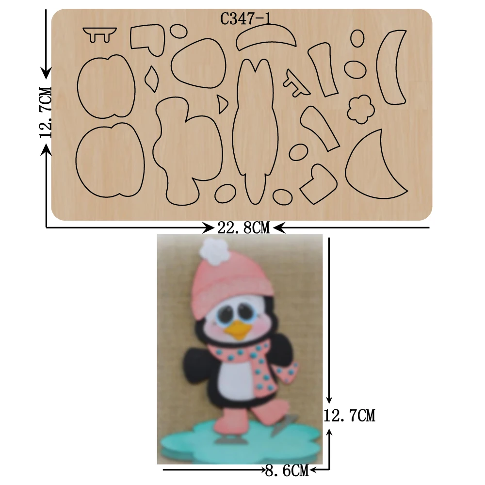 

New penguin Wooden die Scrapbooking C-347-1 Cutting Dies