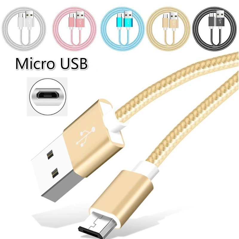 Кабель Micro USB для быстрой зарядки и синхронизации данных Samsung S7 J7 J6 J4 A3 2017 Redmi Note 5 6 Pro