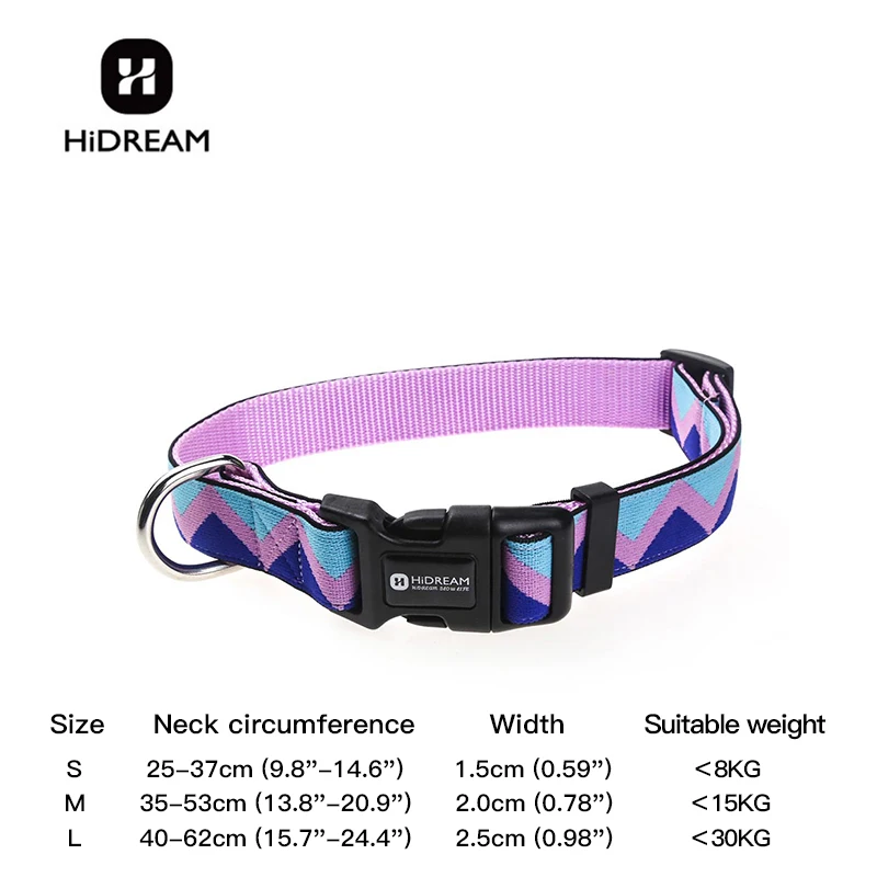 

HiDream Dog Collar Rainbow Series Personalized Pet Collar for Small Medium Large Dogs Golden Retriever Corgi Teddy Dog Collar