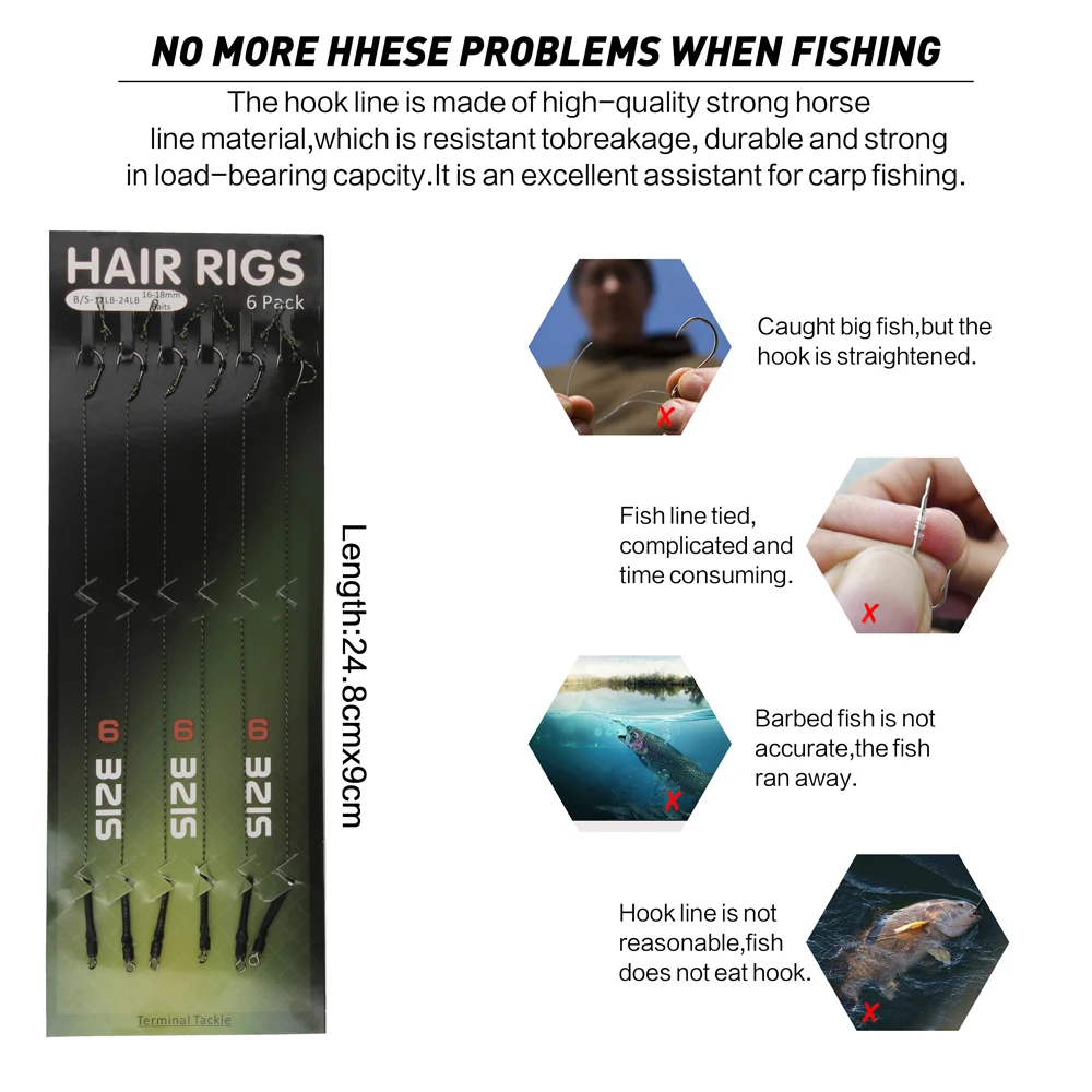 25 шт. аксессуары для ловли карпа с 18 рыболовные снасти 3 фиксаторы волос 4 игла