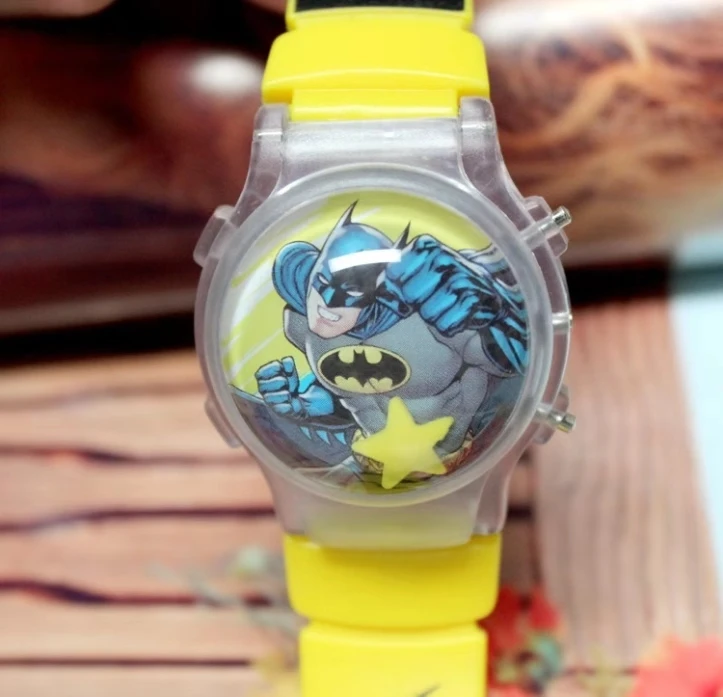 Новые люминесцентные часы мультяшный силиконовый флип чехол Детские водяной шар