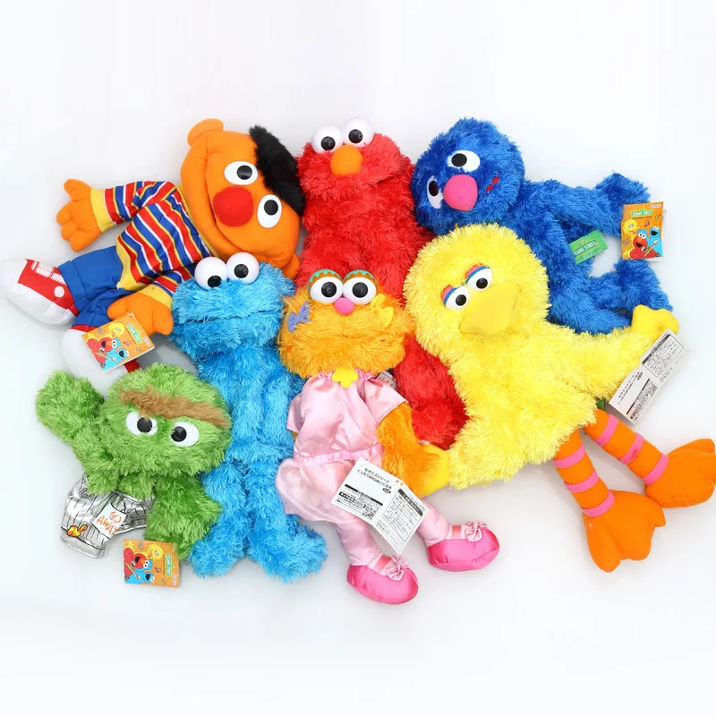 

Плюшевая кукла Улица Сезам, Elmo Zoe Ernie Grover, ручная кукла для детского дня рождения, новые подарки для детей, образовательные куклы