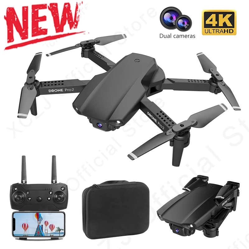 XCZJ E99 Pro2 р/у Дрон с камерой 4K 1080P двойная Камера WI-FI с антенной FPV Вертолет для фотографии складного квадрокоптера Дрон игрушки - изображение