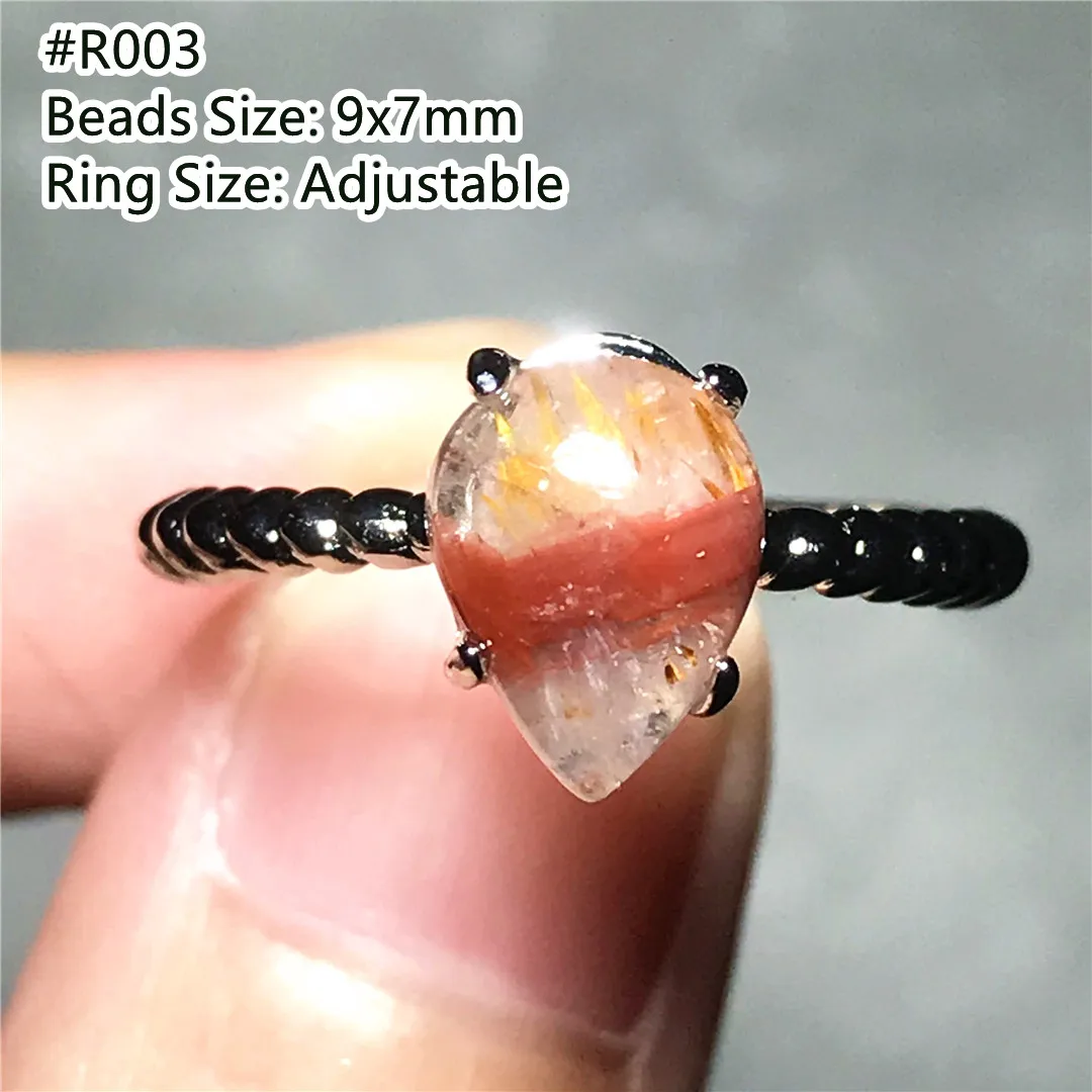 Кольцо из натурального ауралита 23 кварцевое кольцо для женщин и мужчин Cacoxenite