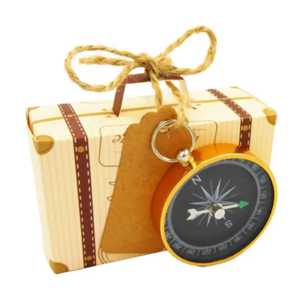 

Hot Sales!! Wedding Party Supplies Baby Shower Candy Sweet Gifts Box with Compass Pendant