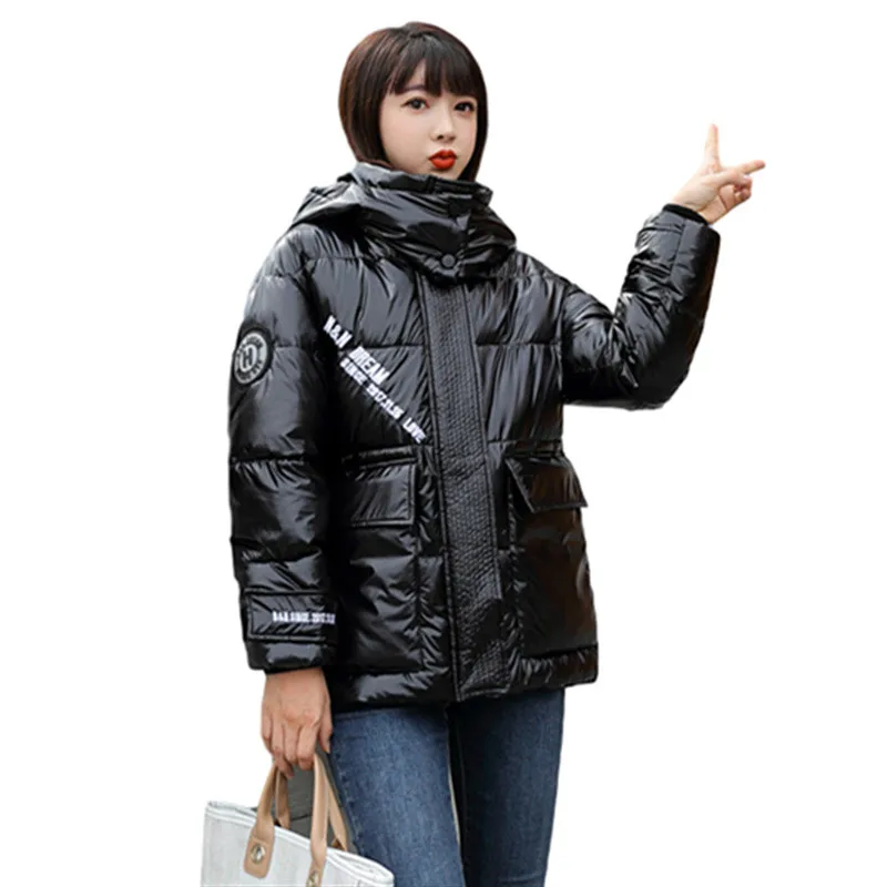 

Зимняя одежда, Женский Яркий пуховик в Корейском стиле с хлопковой подкладкой, женское модное пальто, модная зимняя куртка для женщин