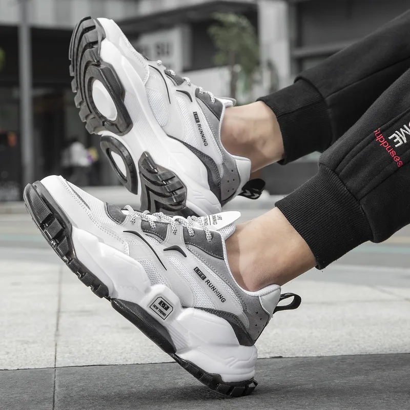 

New Arrival Spring 2021 Men's Casual Shoes Fashion Outdoor Sneakers Comfortable Flats Shoes Non-slip Soft Soles Shoes Pure Color