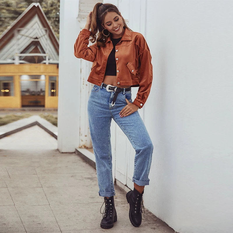 Трендовое коричневое бархатное зимнее пальто JYSS женские однобортные короткой