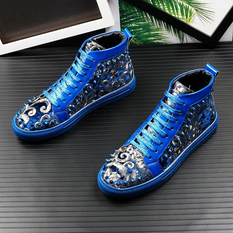 Мужские модные повседневные ботильоны демисезонные брендовые высокие кроссовки