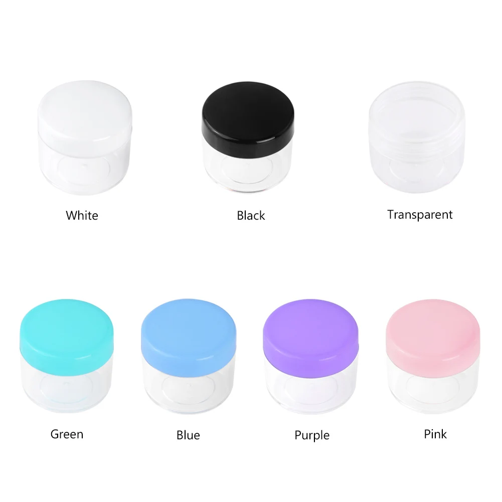 10 г/15 г/20 г пустые пластиковые прозрачные косметические банки контейнер для