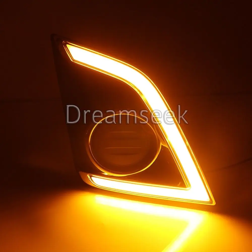 DRL For Isuzu D-MAX 2016 2017 LED Car Daytime Running Light Waterproof Driving Fog Lamp Daylight With Turn Signal |