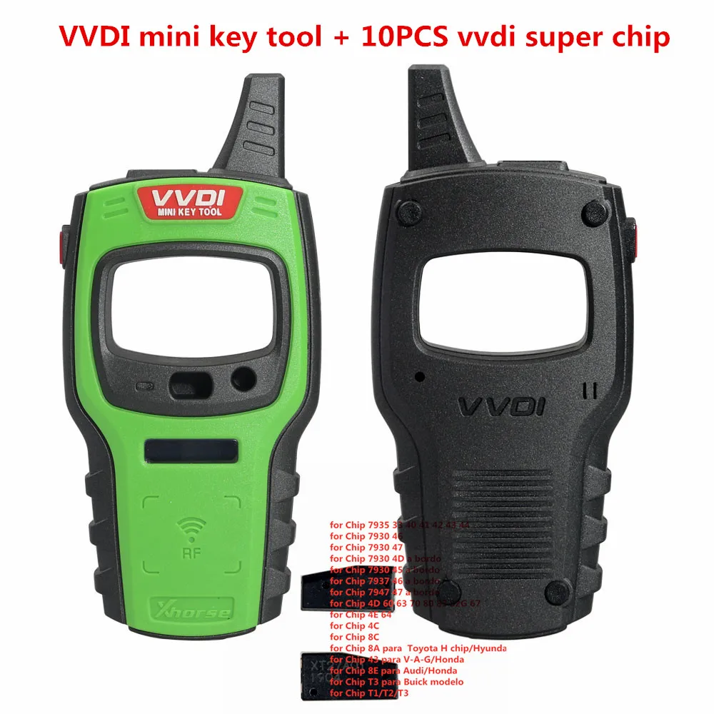 10PCS with tool Xhorse VVDI супер чипа для ID46/40/43/4D/8C/8A/T3/47/41/42/45/ID46 для VVDI2 VVDI ключ инструмент/мини ключ инструмент - Цвет: 10PCS with tool