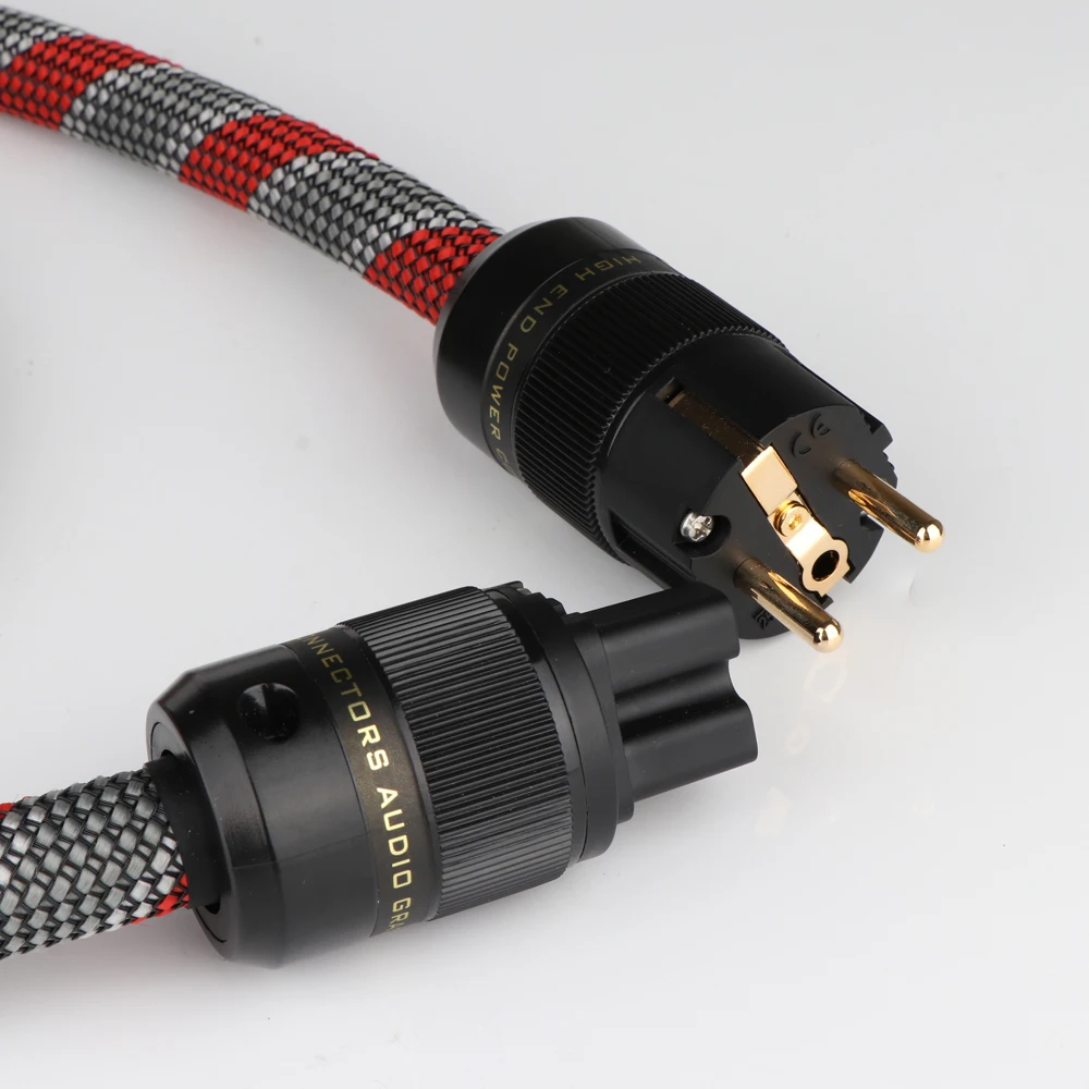 HIfi аудио ЕС шнур питания hi-end Audiophile европейский переменного тока с позолоченной