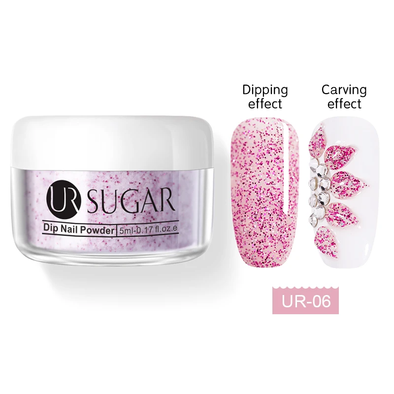 6 Ur Sugar 5 мл Искрящийся 3 в 1 погружающийся порошок для ногтей акриловый порошок для вырезания наращивание ногтей Блестящий Порошок Dip порошок для ногтей - Цвет: 6