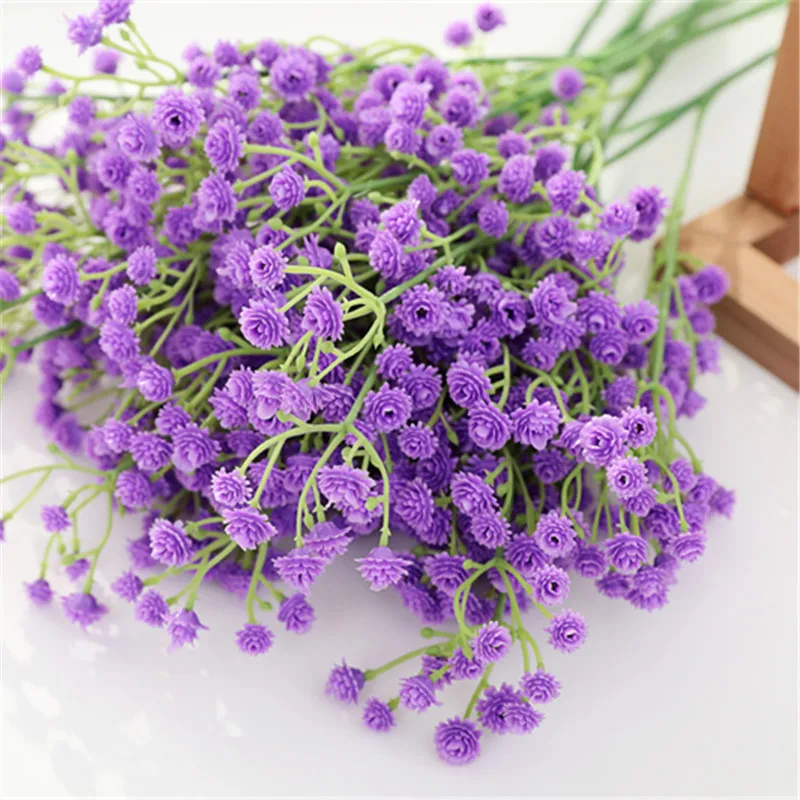 1 шт. искусственный гипсофила из ПУ один пластиковый букет Гипсофила на ощупь