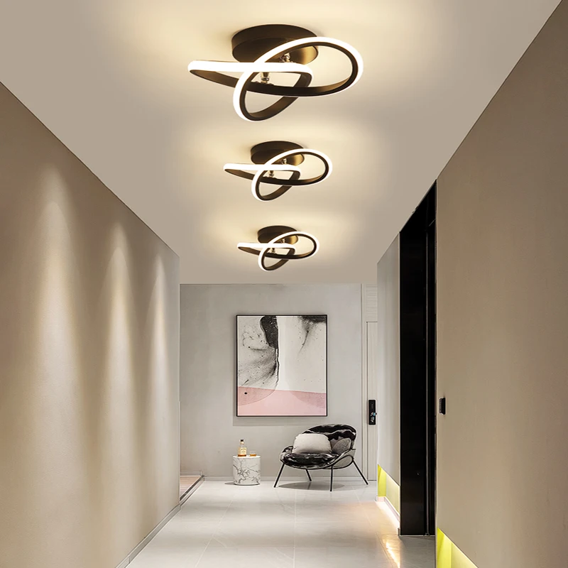 $18.07 Hot Sale Aisle Lamp Nordic Modern LED Ceiling Lamp Bedroom Corridor Balcony Living Room Ceiling Lamp Acrylic Decor Home Lighting