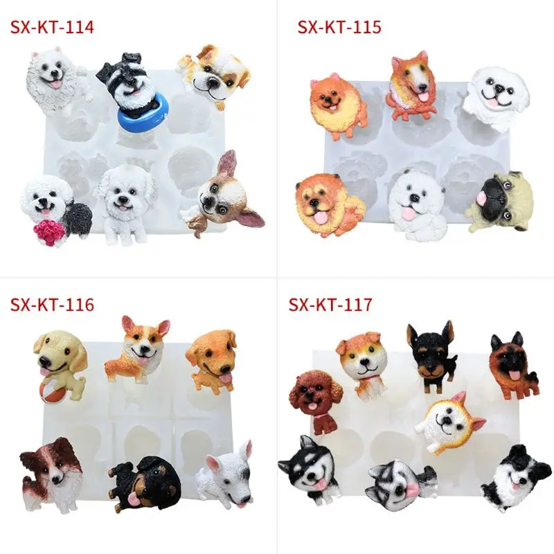 

Cute Dog Corgi French Bulldog Silicone Mold Fondant Chocolate Candy Resin Mold