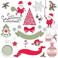 azsg merry christmas snowflake gift tree clear stampsseals for scrapbooking diy clip art album decoration stamps crafts