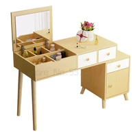 vanity table set make up mirror fold compact jewelry storage drawers night stand modern dressing table bedroom furniture 90cm