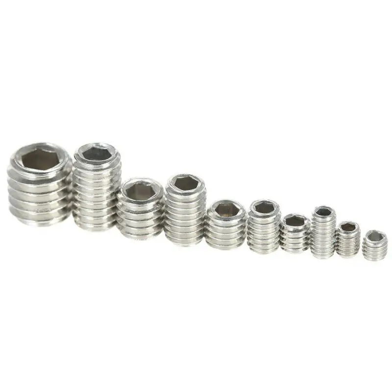 

200pcs Stainless Steel Nut Set Hex Socket Drive Insert Nuts Threaded Silver