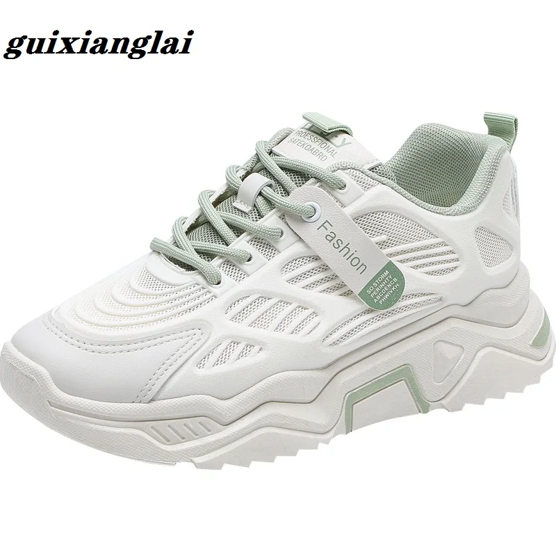 

Dad Shoes Women's Autumn and Summer Breathable Mesh Thin Platform White Shoes Women's 2020 New Casual Sneakers Women's All-match