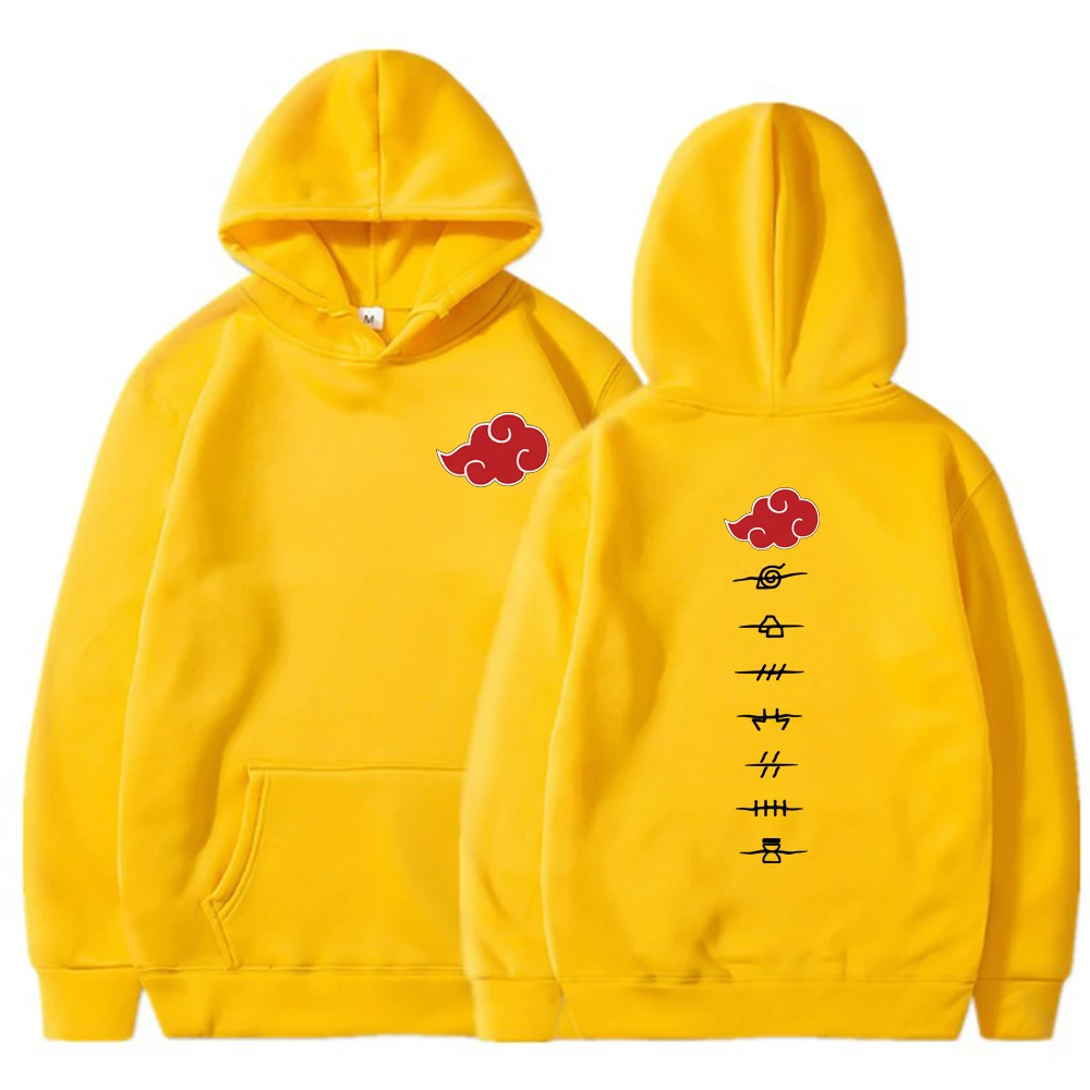 

Japanese Anime Men Hoodies Sweatshirts Akatsuki Cloud Symbols print man Hoodies Casual Fashion Streetswear Hoodie Men Clothes