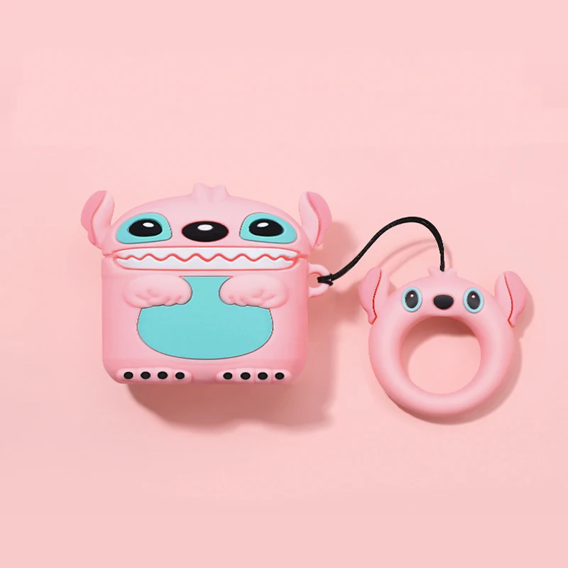 074-U 3D чехол для наушников для Airpods Pro Чехол Силиконовый Ститч Кот Мультяшные наушники/Earpods чехол для Apple Air pods Pro 3 чехол Брелок - Цвет: 074-U