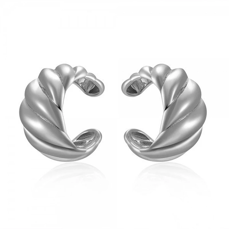 

Exquisite Wired Wide Conch Ear Clip 925 Silver Without Pierced Ear Popular Fashion Jewelry For Women High-Quality Birthday Gifts