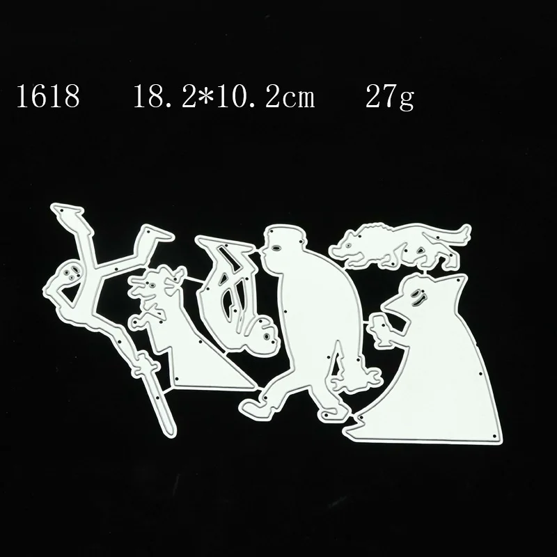 

Halloween ghost Set Metal Cutting Dies frame diy Scrapbooking Photo Album Decorative Embossing PaperCard Crafts Dies 2021