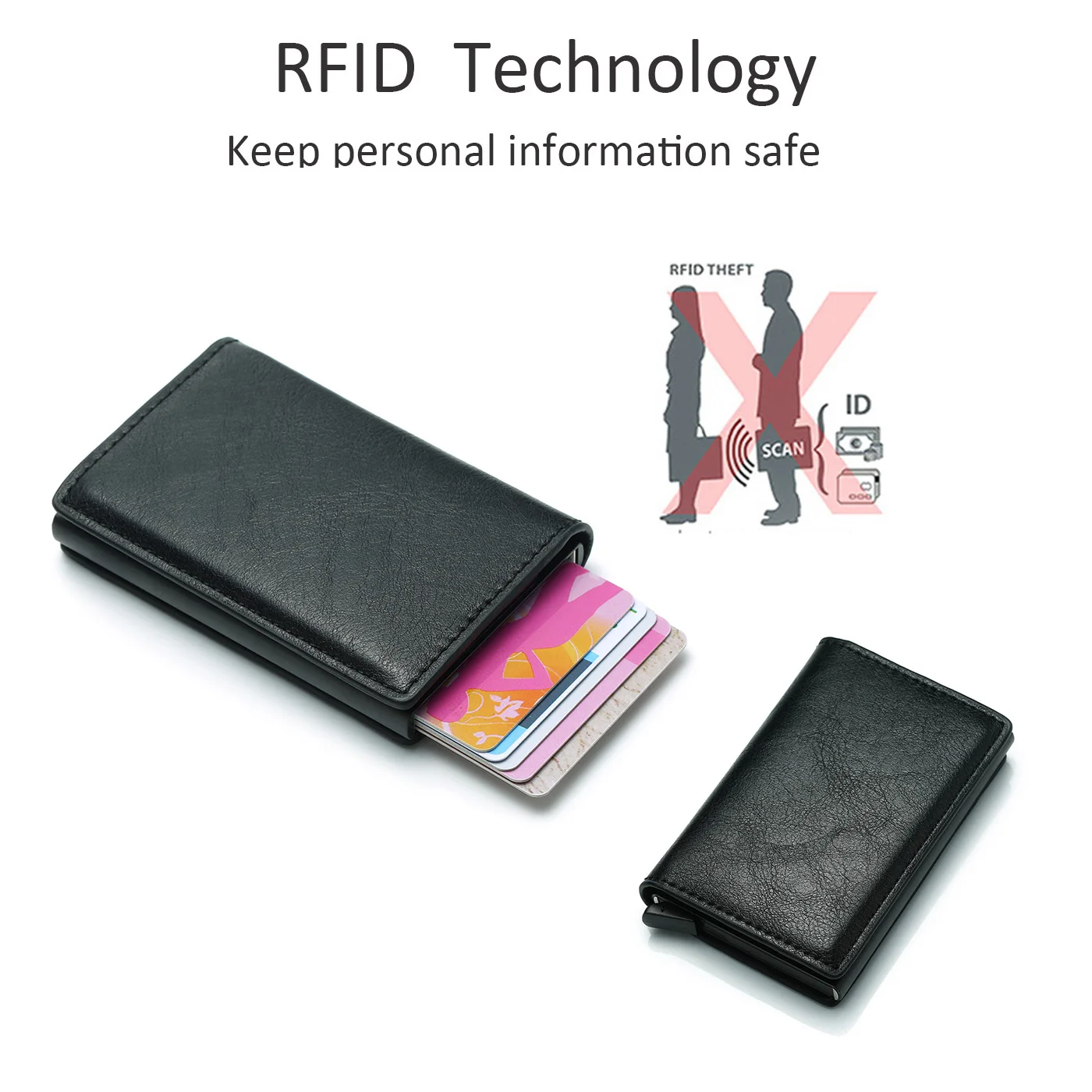 2019 модный мужской кредитный держатель для карт Анти RFID Блокировка кожаный