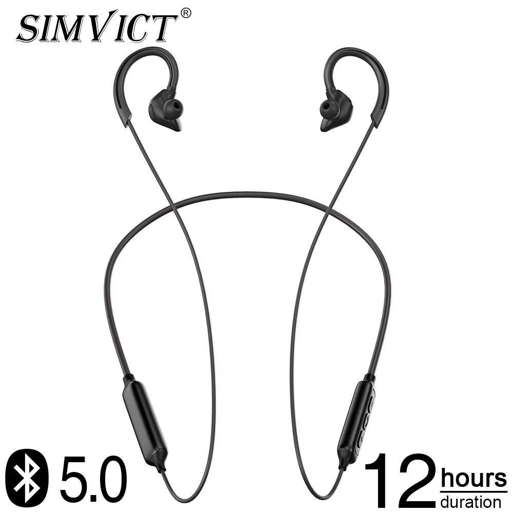 Беспроводные наушники с шейным ремешком Simvict спортивные шумоподавлением