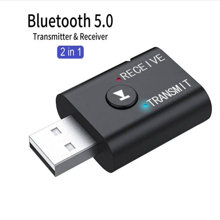 2 в 1 USB беспроводной Bluetooth адаптер 5 0 передатчик для компьютера телевизора