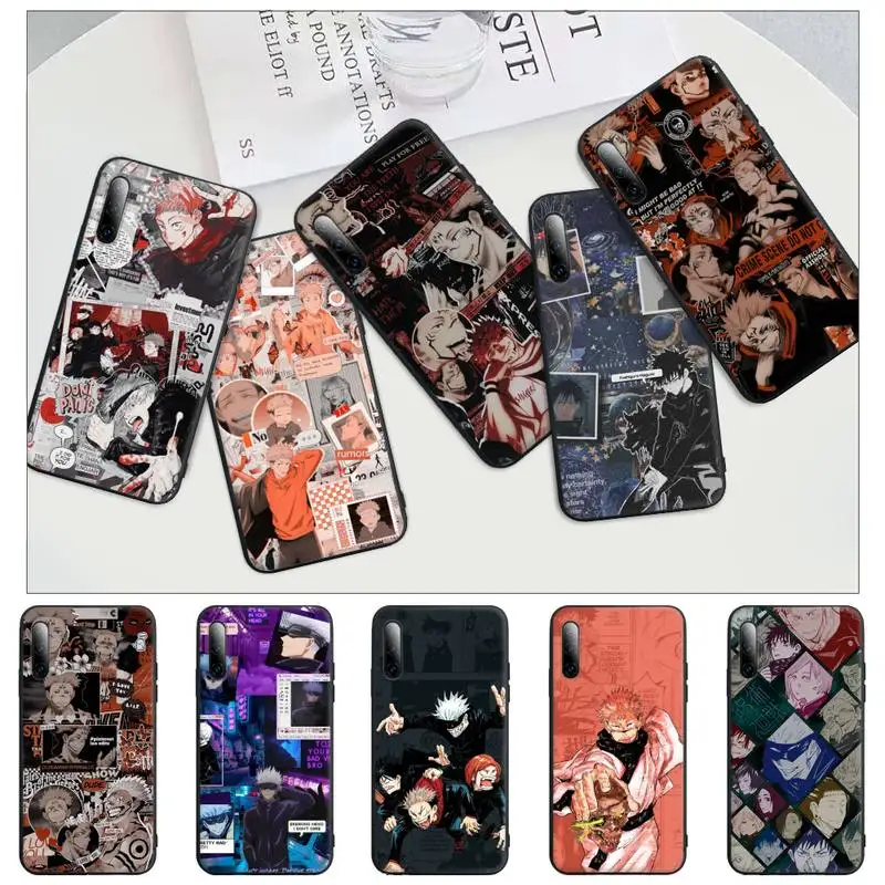 

Popolar Jujutsu Kaisen Gojo Satoru Black Matte Cell Phone Cover For Redmi Note 6 8 9 Pro Max 9s 8t 7 5A 5 4 4x Case