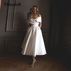 Женское свадебное платье без рукавов Thinyfull, ТРАПЕЦИЕВИДНОЕ ПЛАТЬЕ с открытыми плечами в стиле бохо, вечернее платье для невесты