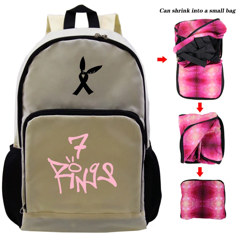 knapsack 10 Ариана Гранде рюкзак складной упакованный рюкзак женский мужской рюкзак для подростков мальчиков и девочек сумки для ноутбука/дорожные сумки Machila Escolar - Цвет: knapsack 10