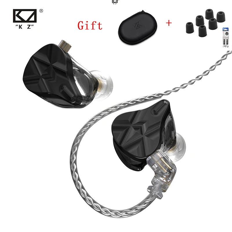 Наушники вкладыши KZ ASF 10BA Hi Fi наушники с шумоподавлением спортивные 10 BA